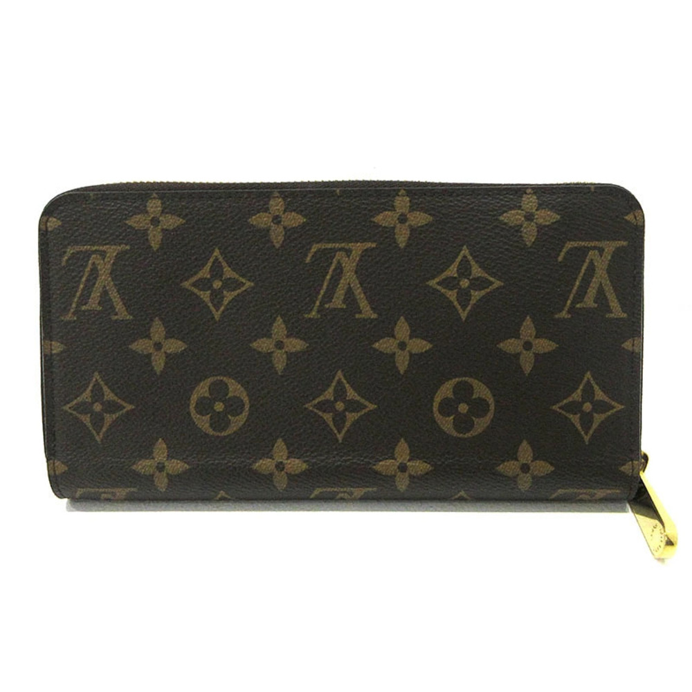 Louis Vuitton Wallet Round Zippy Long Monogram Brown Zipper Brown